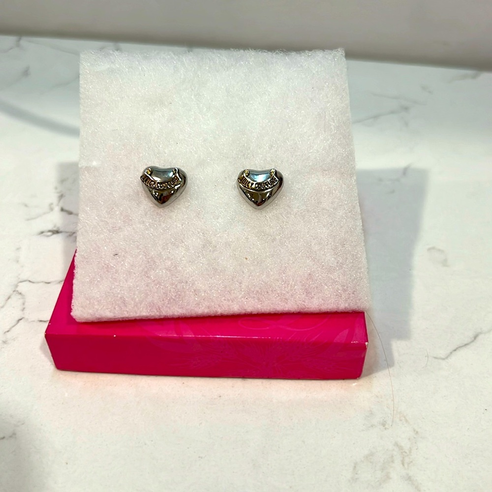 Used silver Juicy Couture banner earrings!